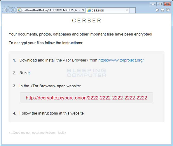 Cerber_Recovery Data Recovery